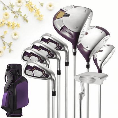 Complete Golf Clubs Package 8 Club Set for Men Woman Right Handed True Temper Steel Shafts Putter Stand Bag and 3 H C Bonus Head